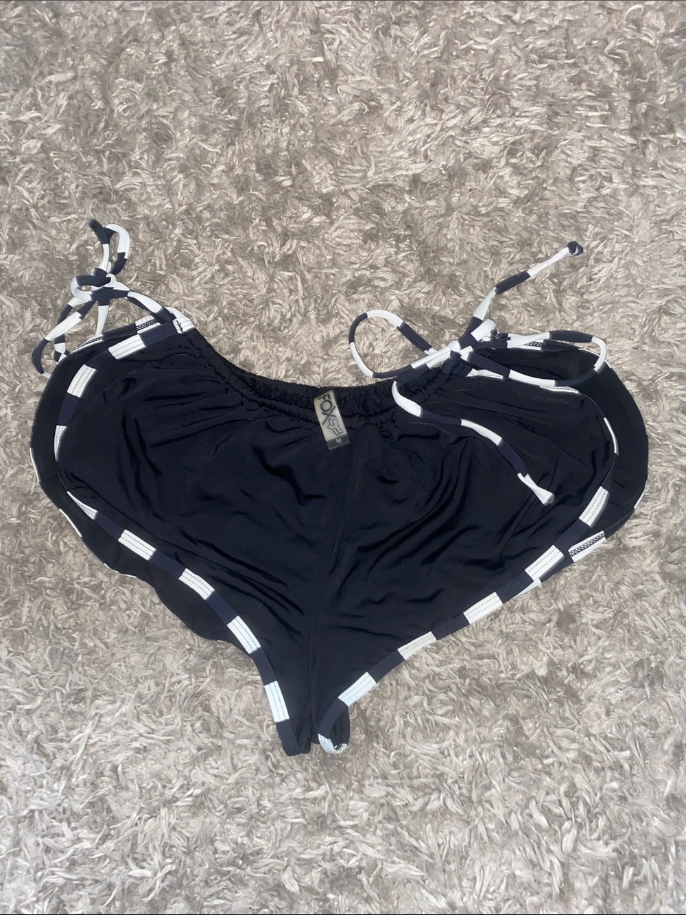 Fox Black Strappy Swim Bottoms